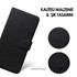 CaseUp Samsung Galaxy A04 Kılıf Kumaş Desenli Cüzdanlı Siyah 4